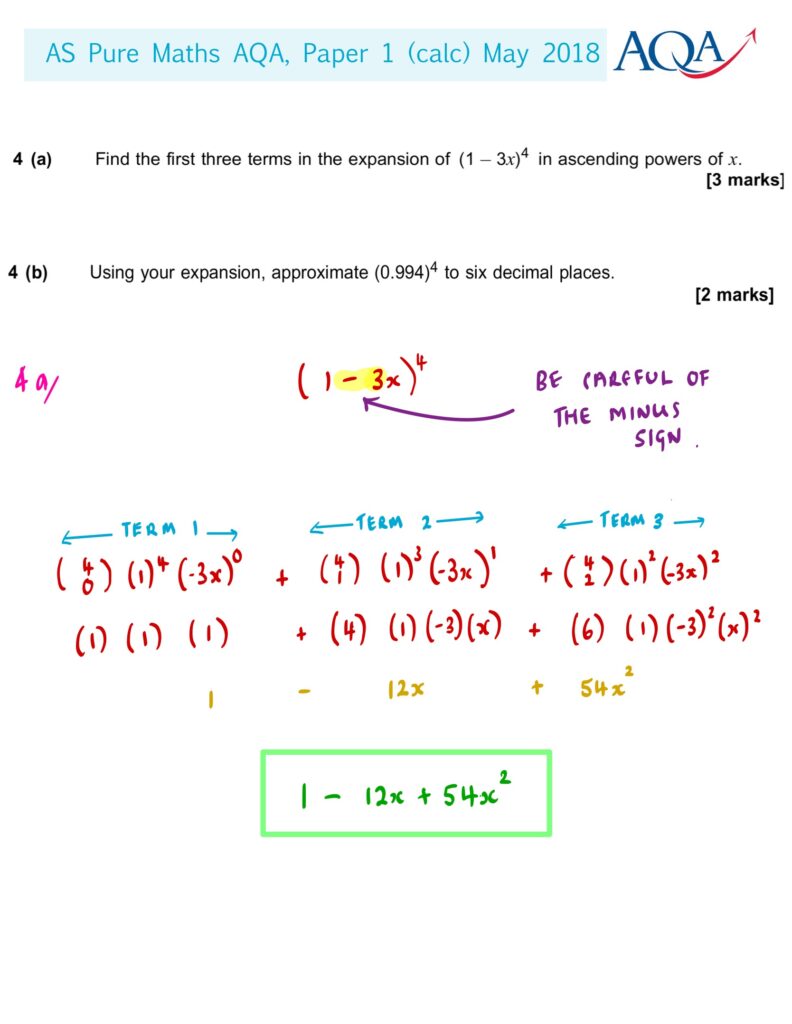 AS Maths Binomial Expansion