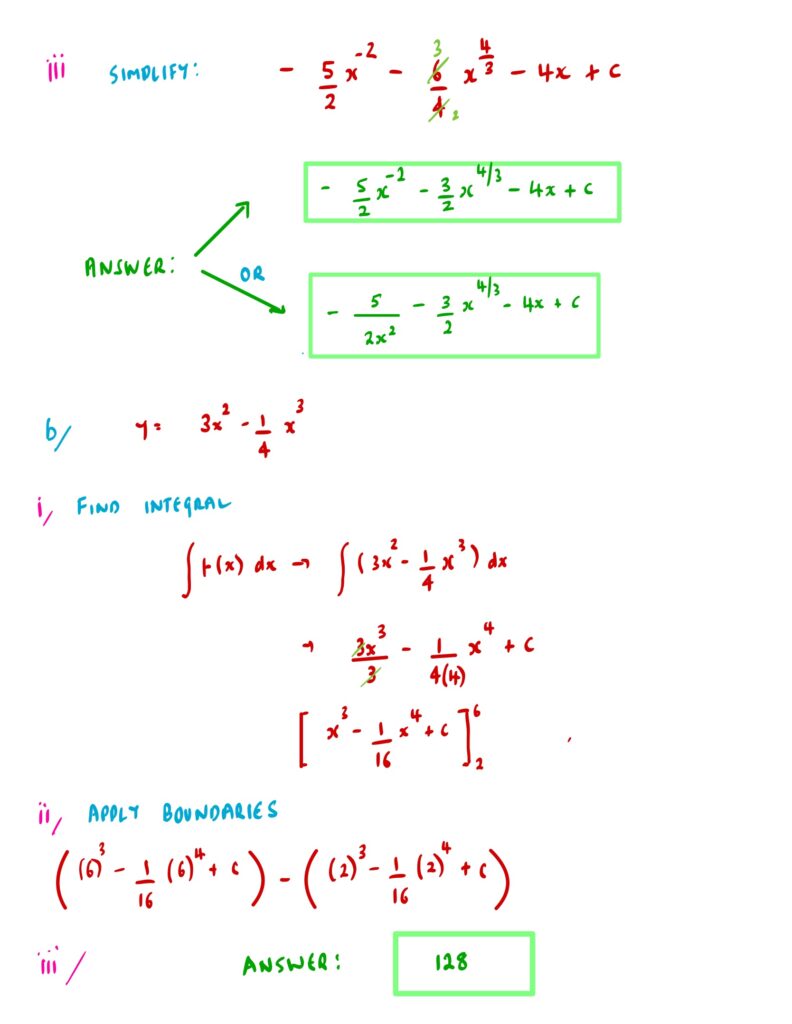 AS maths integration WJEC